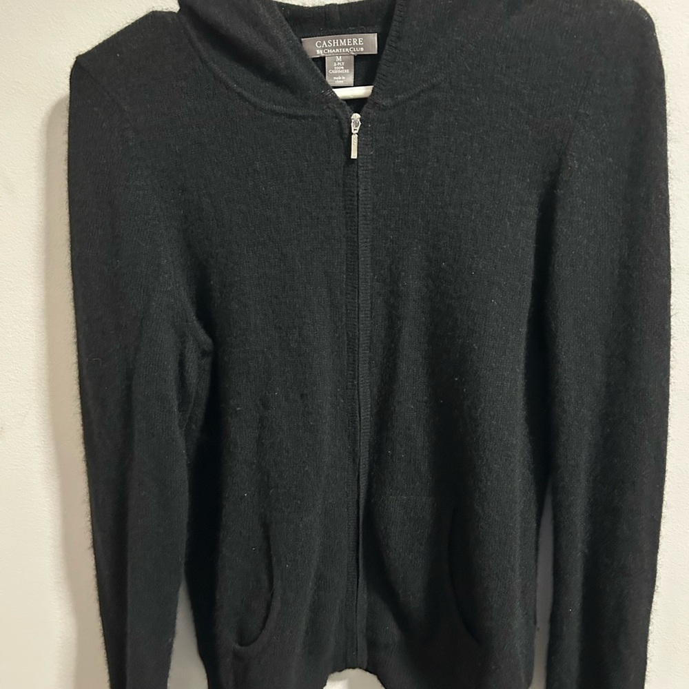 Charter Club Black Cashmere Sweater